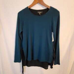 NWT Women's Karen Kane Top Long Sleeve Green Cute Side Tie XS